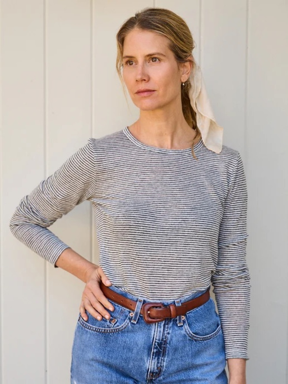 Alex Crane • NWOT $90USD 100% European Linen long sleeve PTP 20-23”
